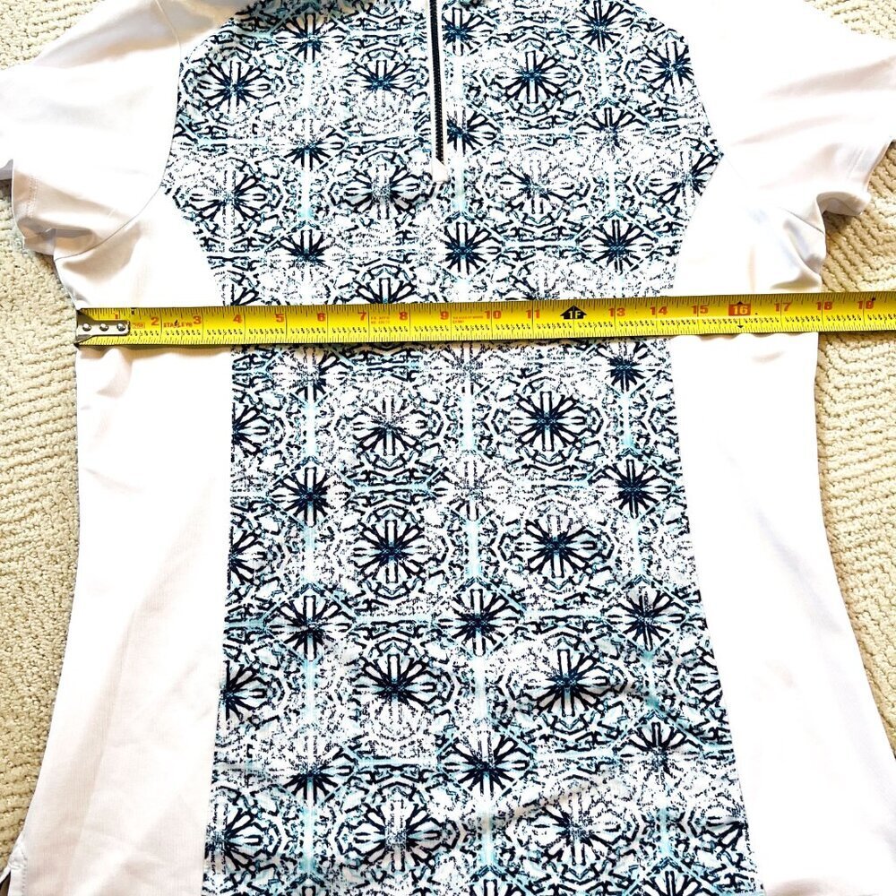 NEW Callaway Women's Ventilated Kaleidoscope Mock Short Sleeve Golf Polo Shirt - Picture 6 of 7